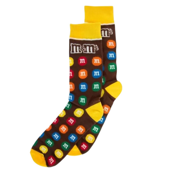 Odd Sox New Novelty M&Ms and Chips Ahoy crew socks - Picture 3 of 9